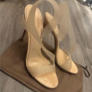 Gianvito Rossi Beige Strappy Heels